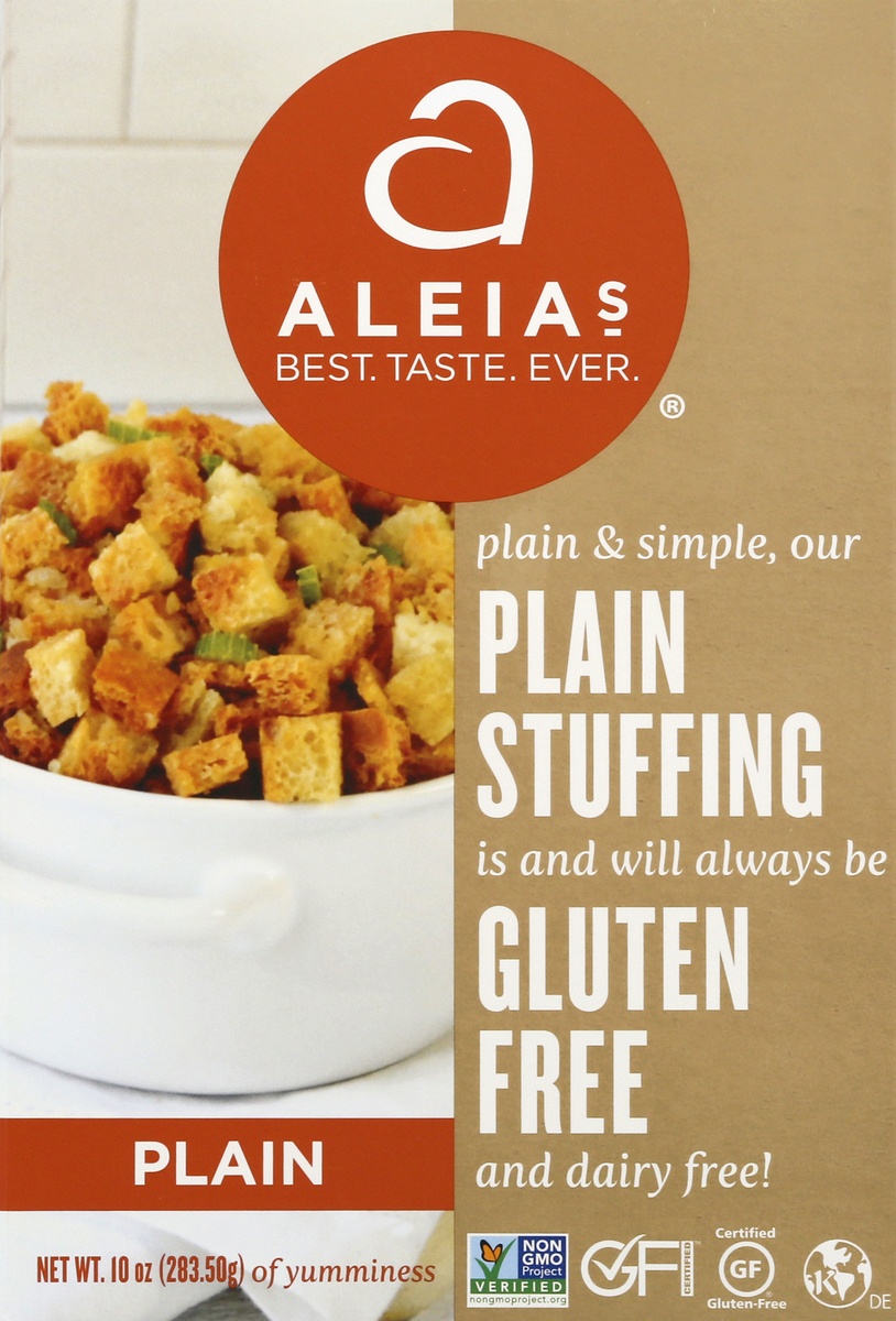 slide 9 of 10, Aleia's Gluten Free Plain Stuffing Mix, 10 oz