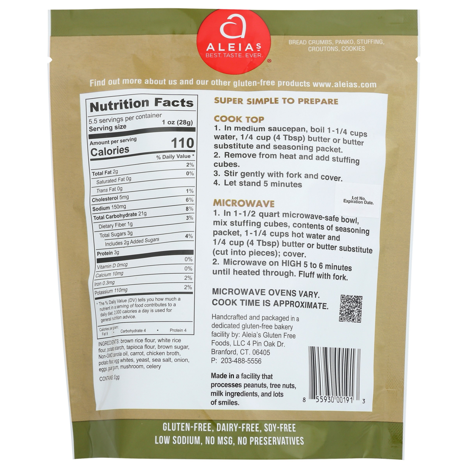 slide 2 of 3, Aleia's Cook Top Seasoned Poultry Stuffing Mix 5.5 oz, 5.5 oz