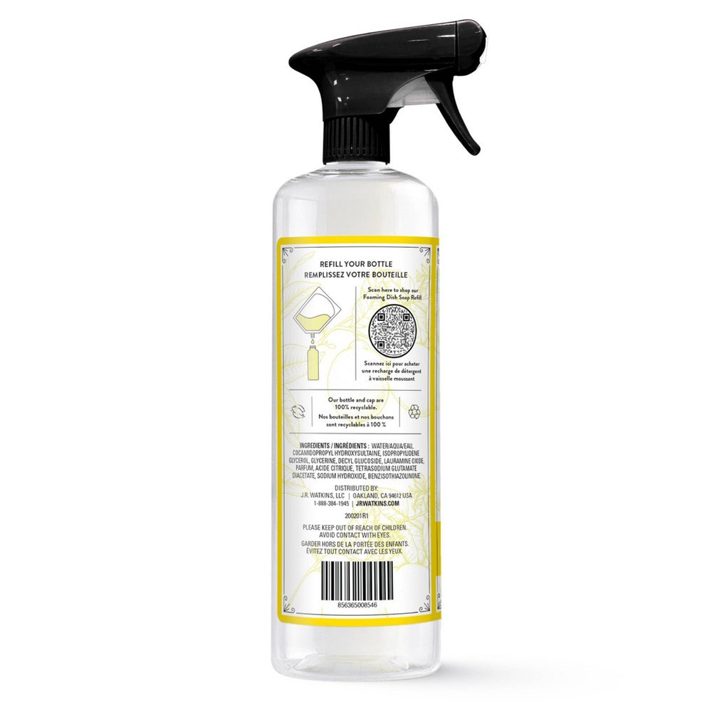 slide 3 of 4, J.R. Watkins Trigger Spray Foaming Dish Soap - Lemon - 16oz, 16 oz