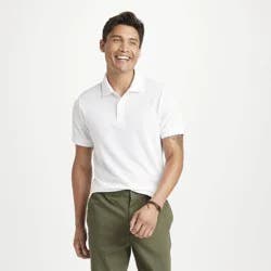 Men's Every Wear Polo Shirt - Goodfellow & Co™ True White S: Midweight, Standard Fit
