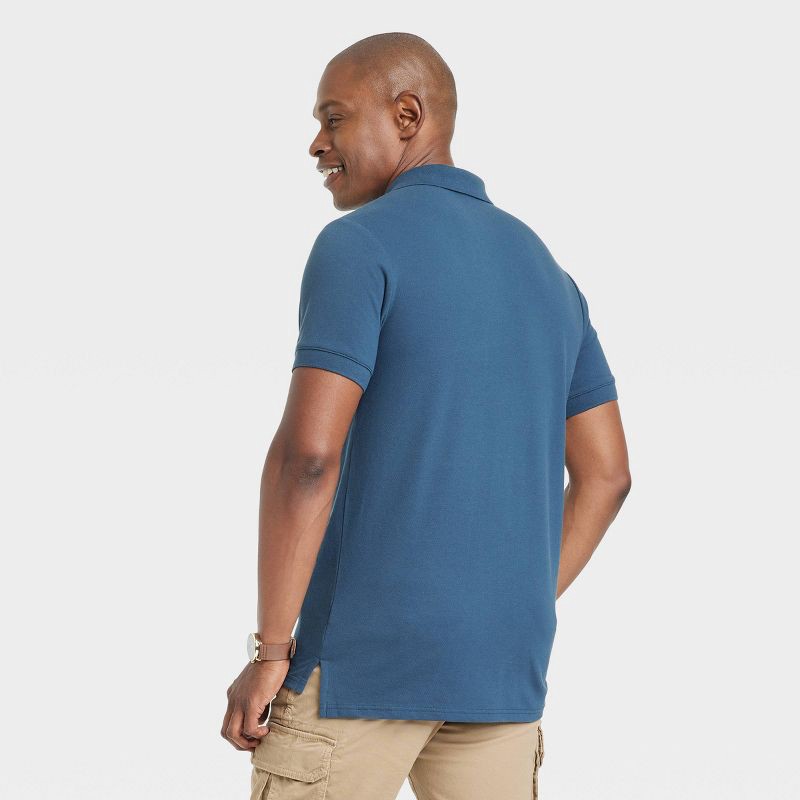 slide 2 of 3, Men's Every Wear Polo Shirt - Goodfellow & Co™ Dark Blue L, 1 ct