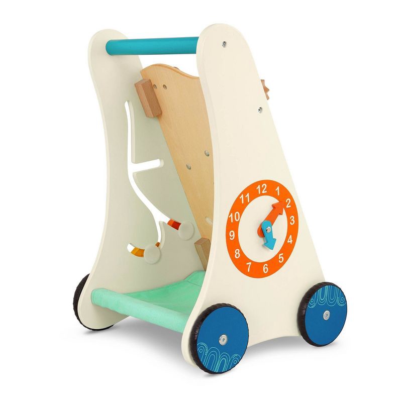 slide 6 of 6, B. toys Wooden Activity Walker - Little Learning Steps, 1 ct