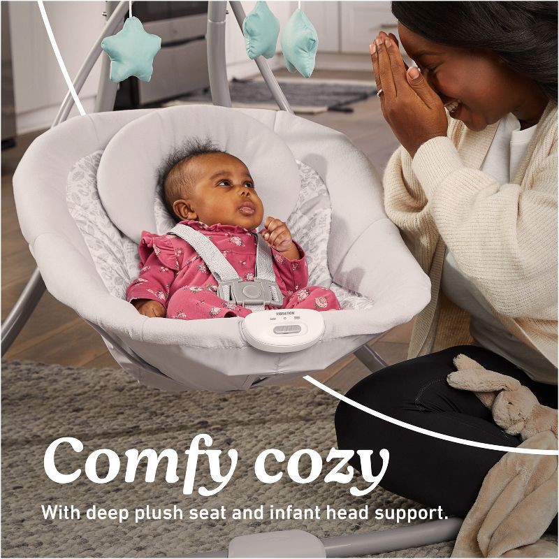 slide 3 of 6, Graco Simple Sway Baby Swing - Gray, 1 ct