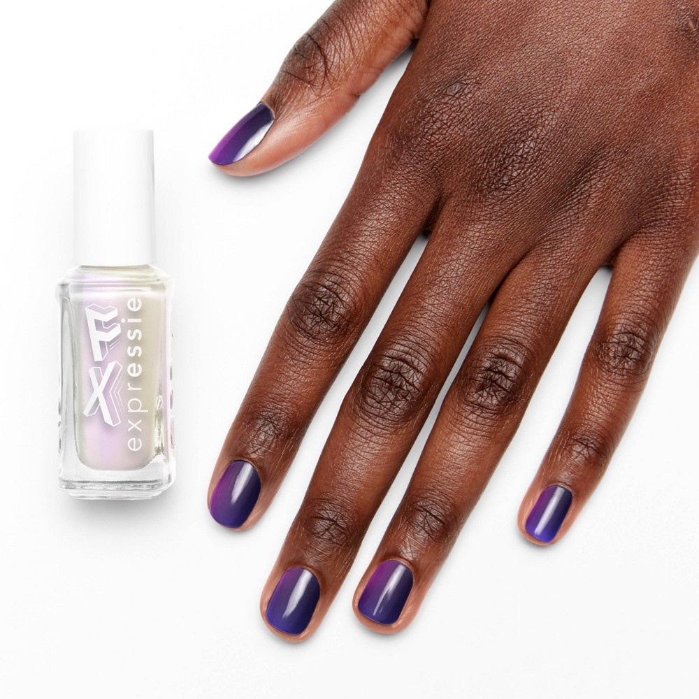 slide 6 of 6, essie Expressie FX Collection 8-Free Vegan Nail Polish - Iced Out Top Coat - Pearlescent - 0.33 fl oz, 0.33 fl oz