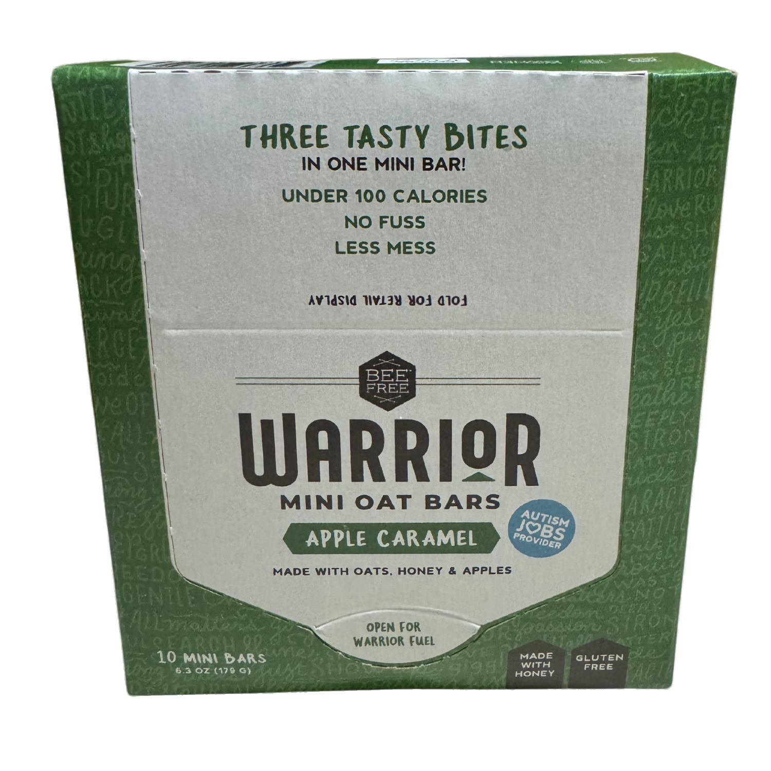 slide 2 of 3, Bee Free Apple Caramel Warrior Bar, 10 /.63Oz Mini Baars, 10 /.63 oz