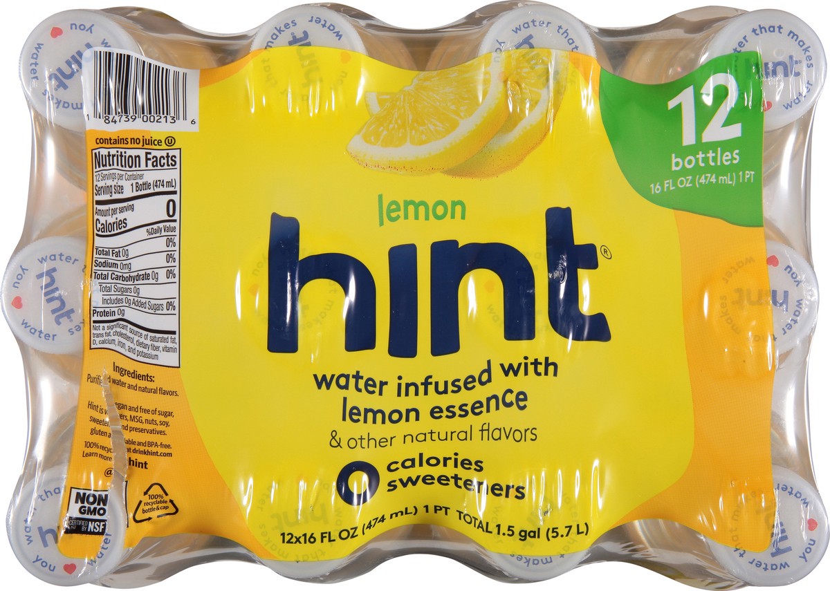 slide 12 of 13, Hint Lemon Water - 12 ct, 12 ct