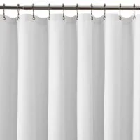 Everyday Living Waterproof Fabric Shower Liner - White