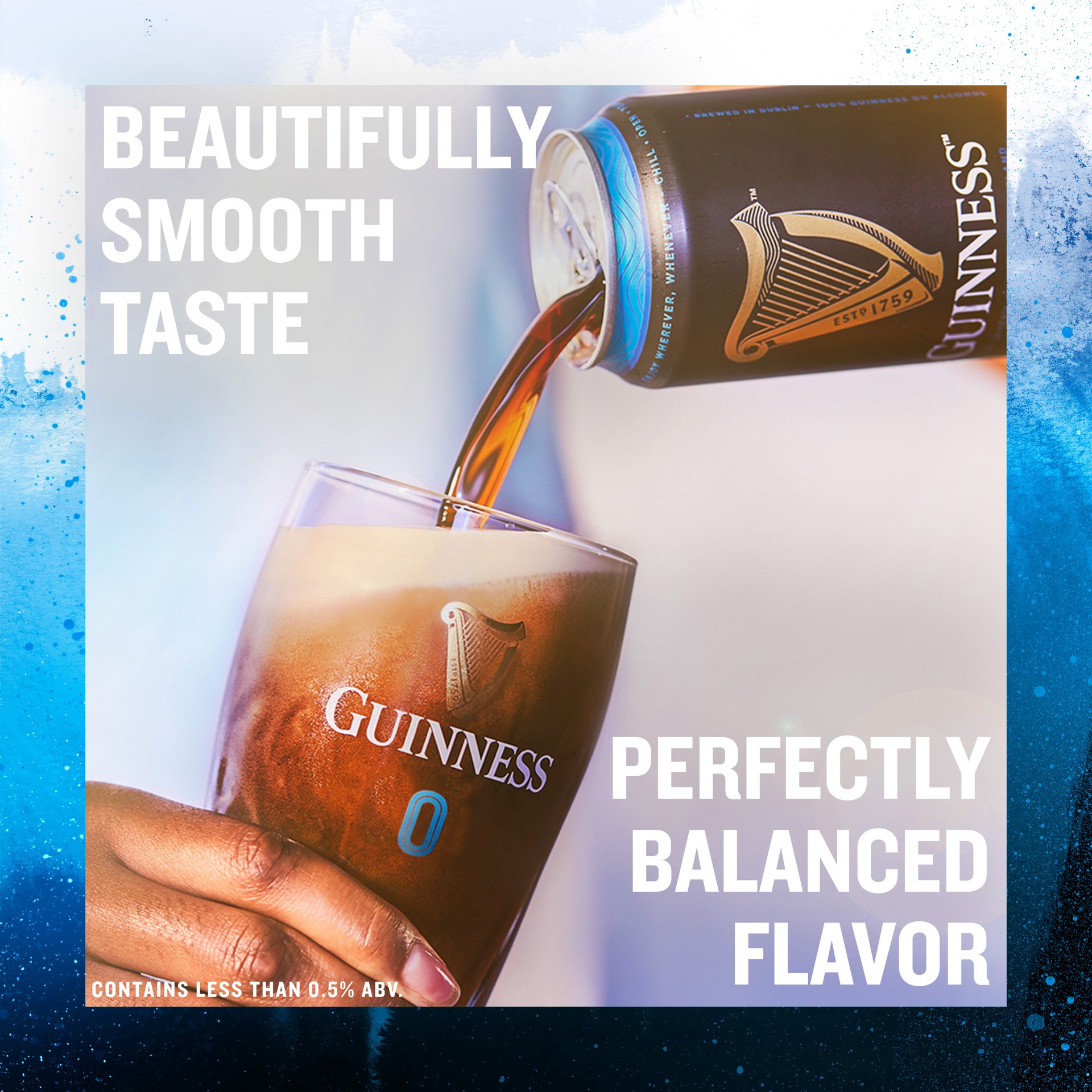 slide 8 of 10, Guinness 0 Non Alcoholic Draught, 14.9oz Cans, 4pk, 14.90 fl oz