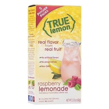 slide 1 of 1, True Lemon Raspberry Lemonade Drink Mix, 2.12 oz