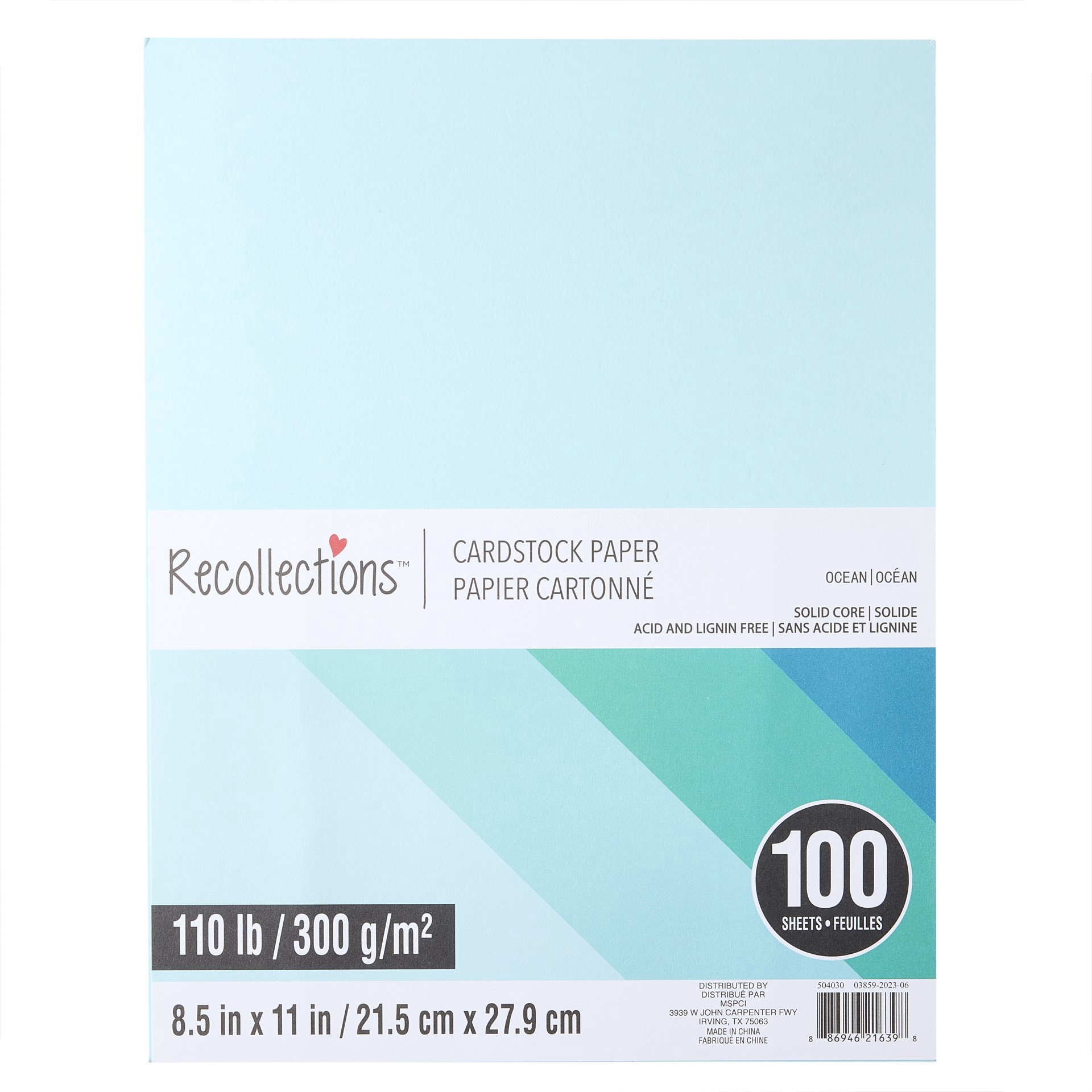 slide 3 of 4, Ocean 8.5" X 11" Cardstock Paper By Recollections, 100 Sheets, 8.5 in x 11 in