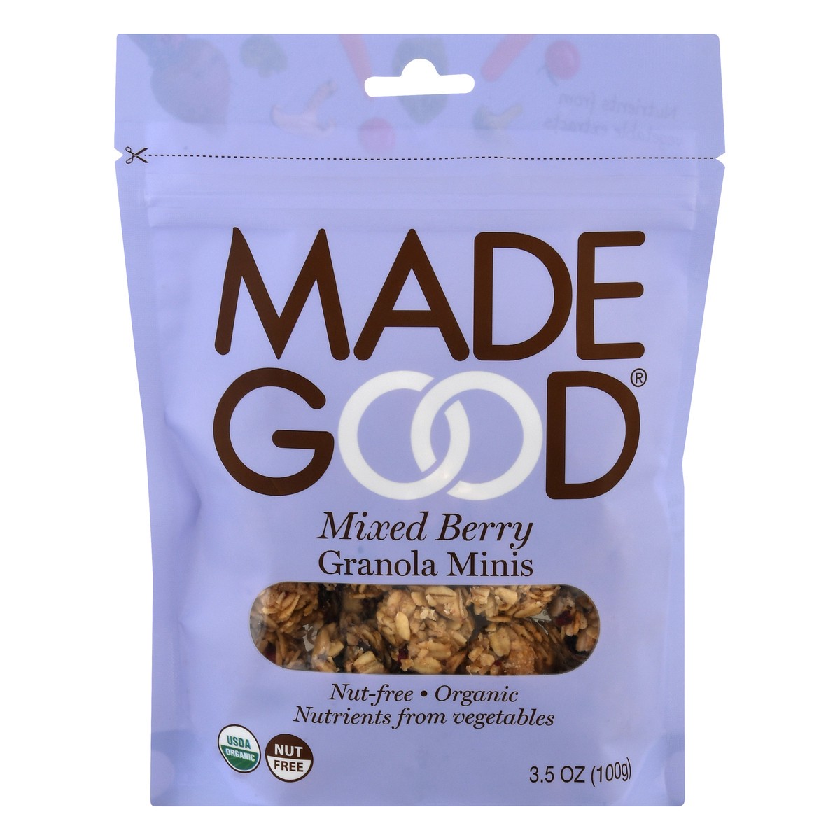 slide 1 of 9, MadeGood Mixed Berry Granola Minis 3.5 oz, 3.5 oz