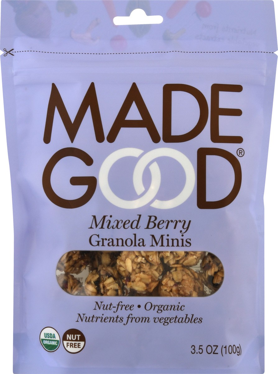 slide 1 of 9, MadeGood Mixed Berry Granola Minis 3.5 oz, 3.5 oz