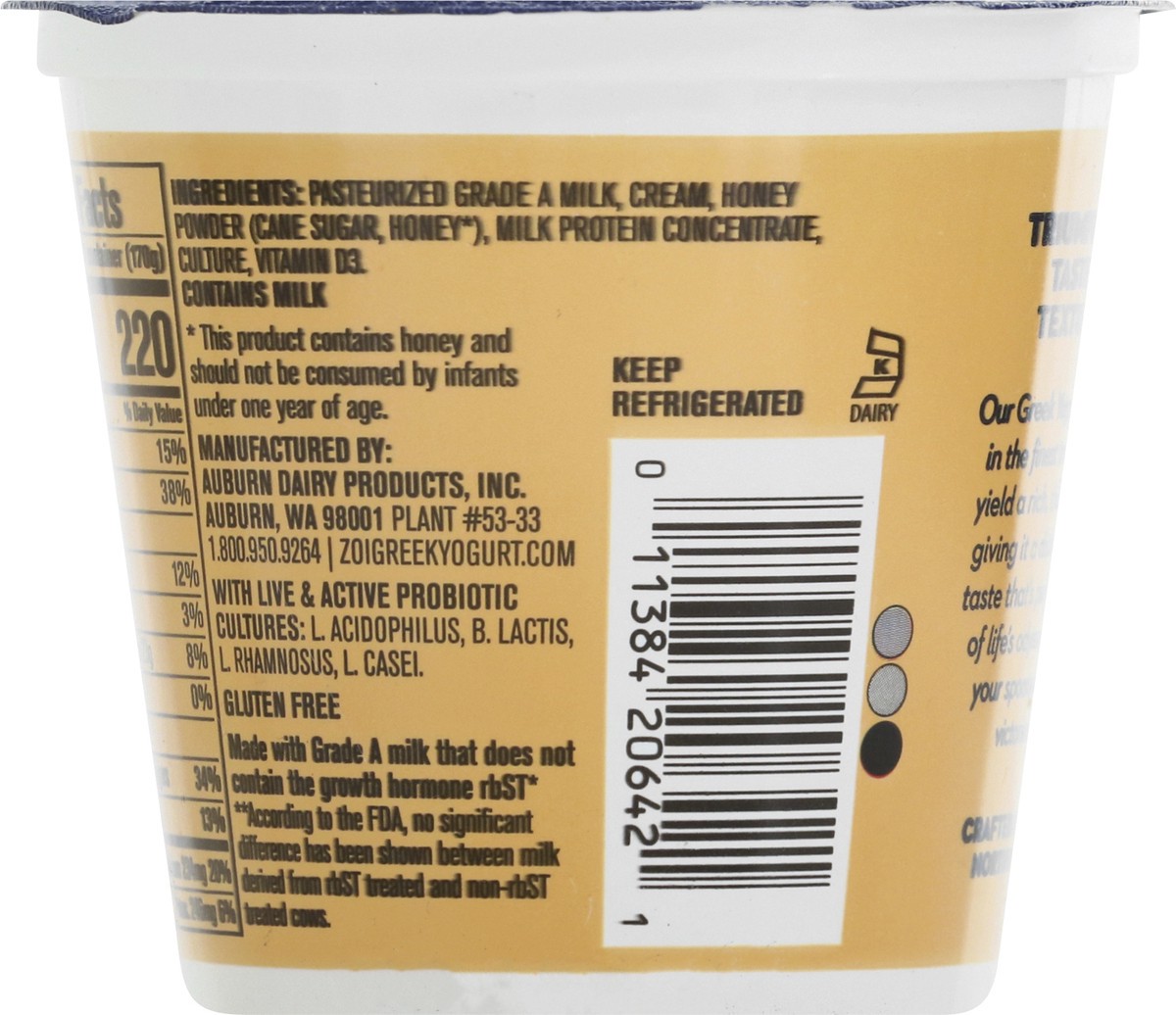 slide 6 of 13, Zoi Honey Yogurt - 6 OZ, 6 oz