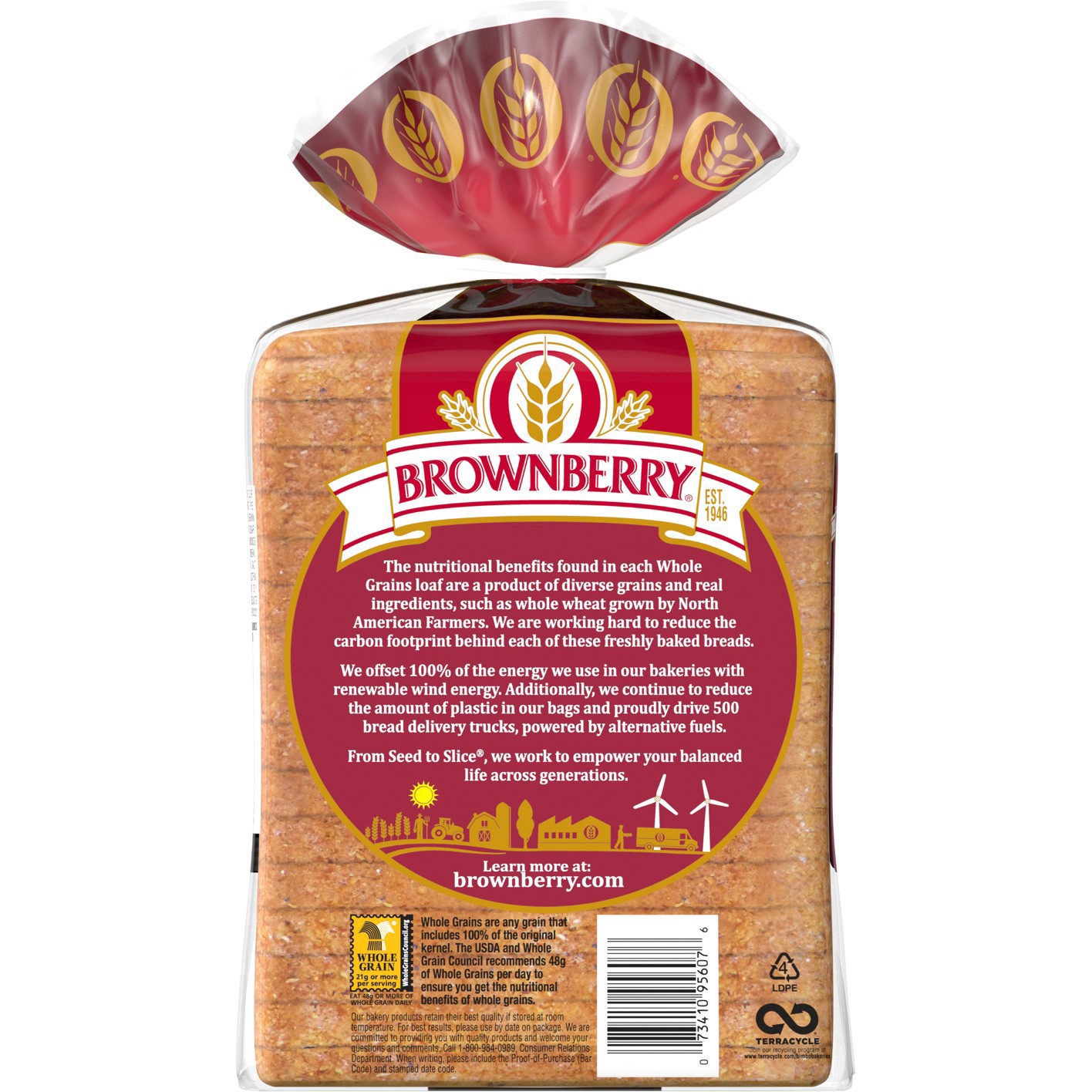 slide 30 of 54, Brownberry Whole Grains Health Nut Bread, 24 oz, 1 ct