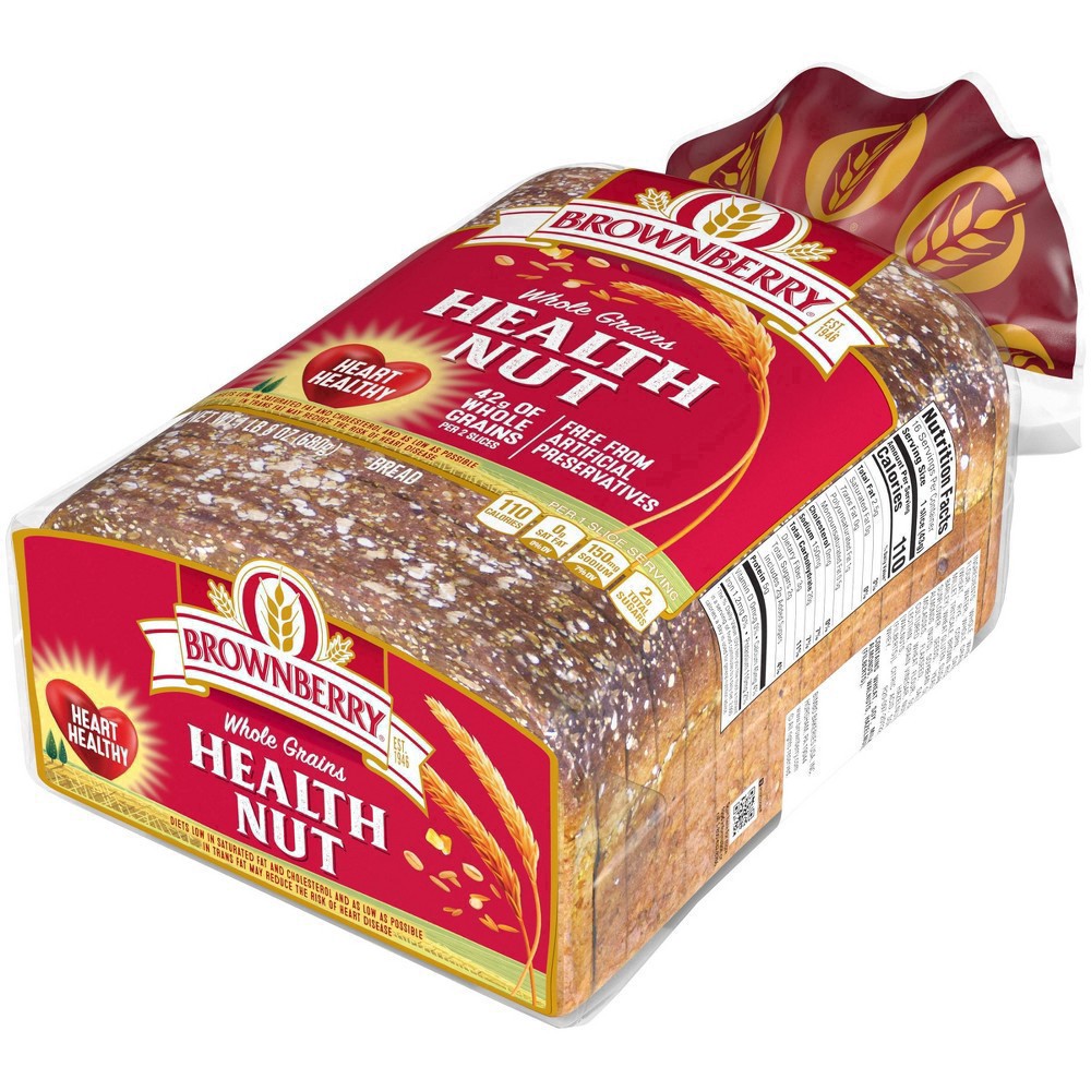 slide 19 of 54, Brownberry Whole Grains Health Nut Bread, 24 oz, 1 ct