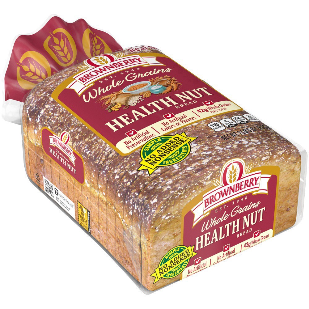 slide 7 of 54, Brownberry Whole Grains Health Nut Bread, 24 oz, 1 ct