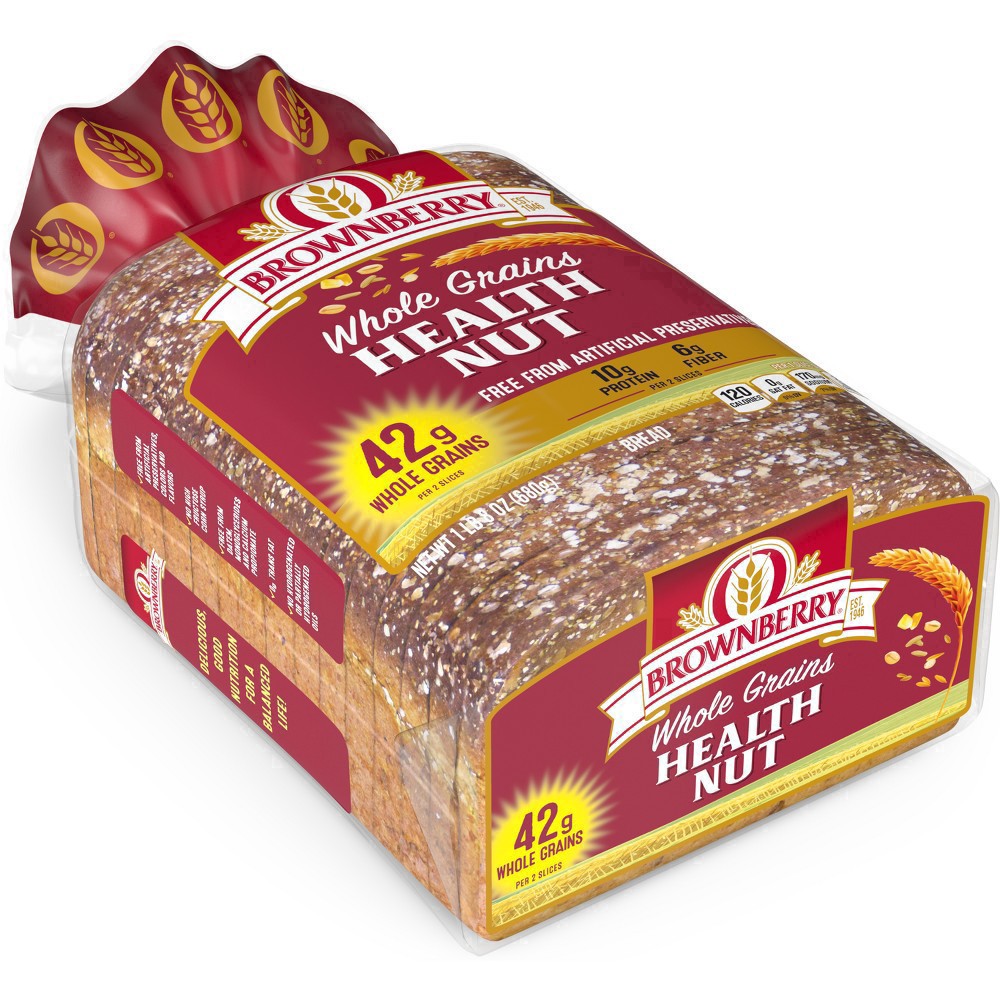 slide 2 of 54, Brownberry Whole Grains Health Nut Bread, 24 oz, 1 ct