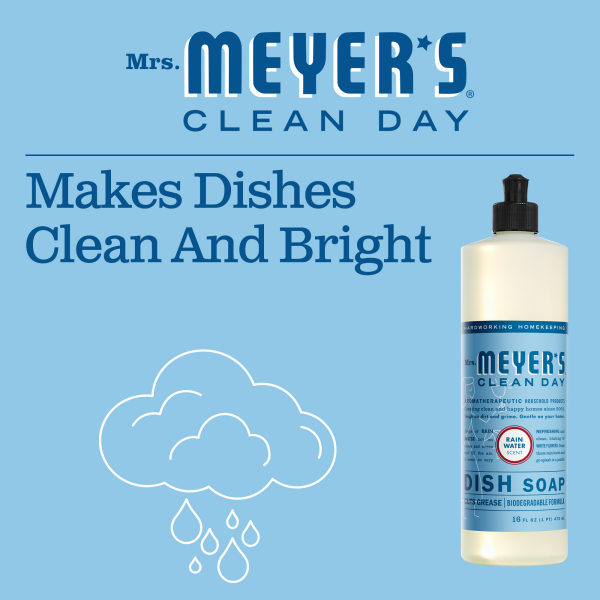 slide 2 of 29, Mrs. Meyer's Clean Day Rain Water Scent Dish Soap 16 fl oz, 16 fl oz