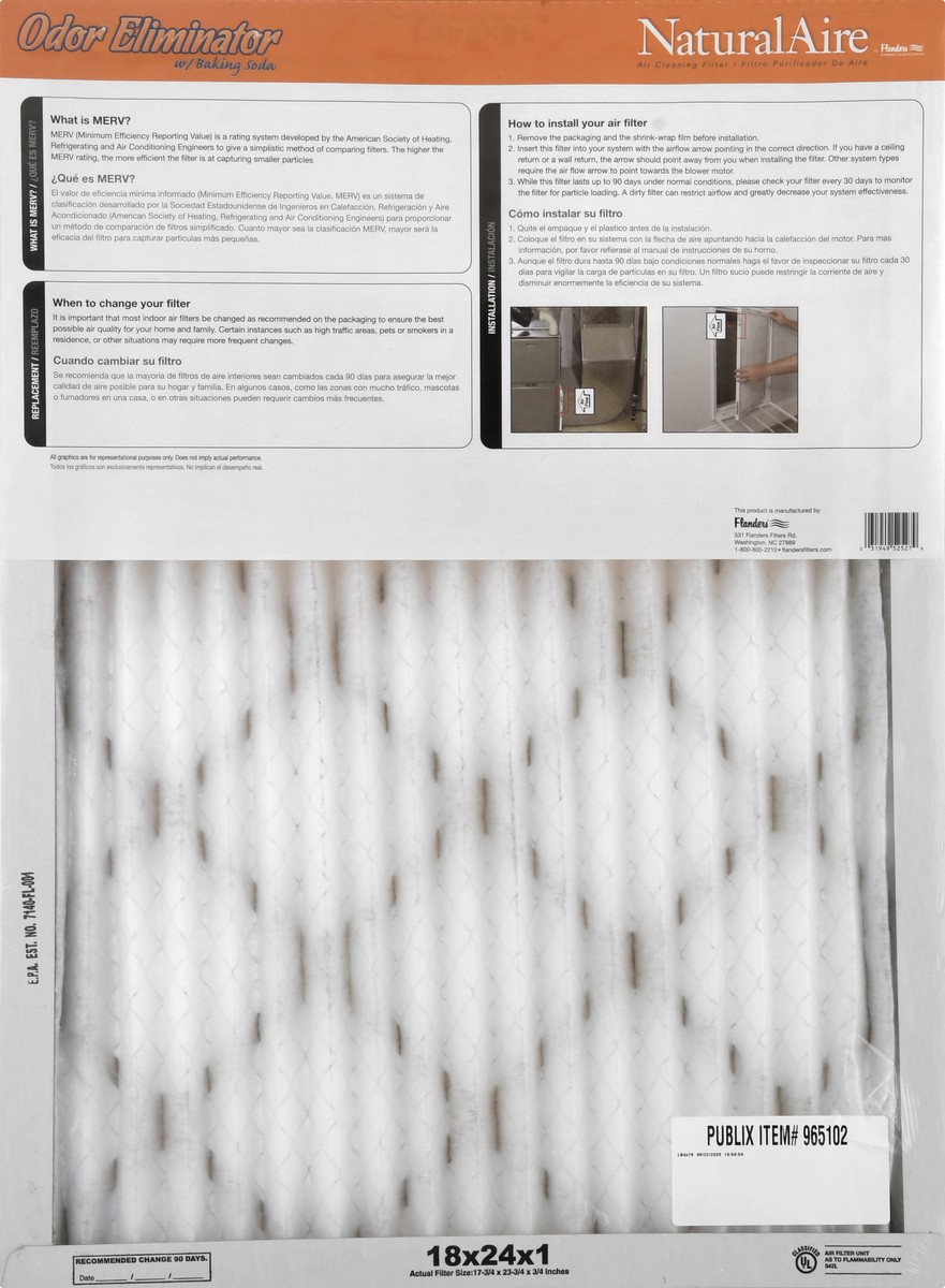 slide 3 of 8, NaturalAire Odor Eliminator w/ Baking Soda Air Cleaning Filter, 2 ct, 2 ct