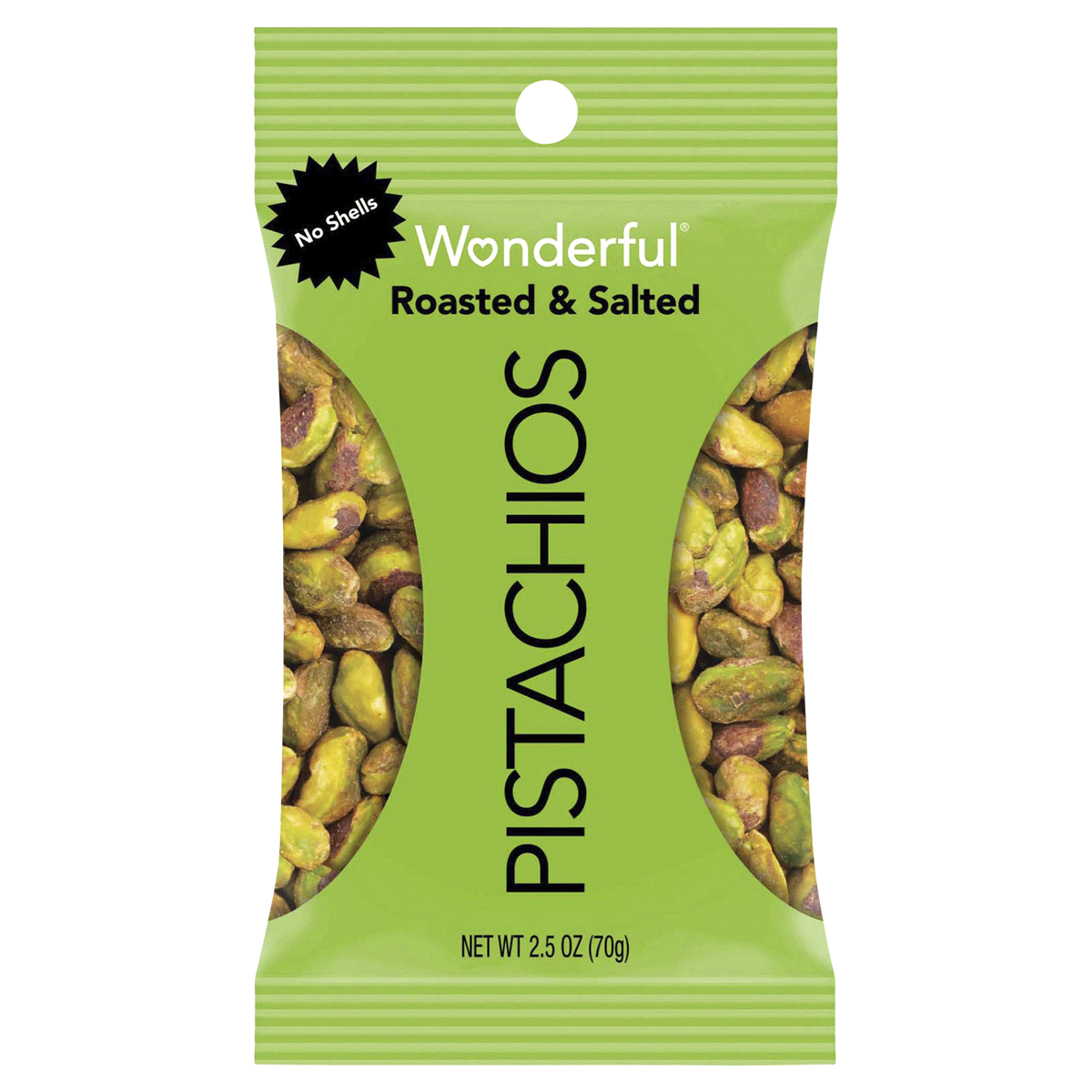 slide 1 of 1, Wonderful No Shells Pistachios, 2.5 oz