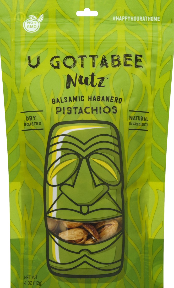 slide 1 of 3, U Gottabee Nutz Balsamic Habanero Pistachios, 4 oz