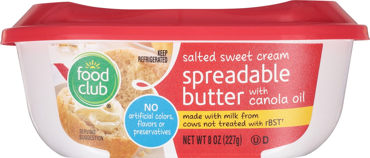 slide 7 of 9, Food Club Salted Sweet Cream Spreadable Butter with Canola Oil 8 oz, 8 oz