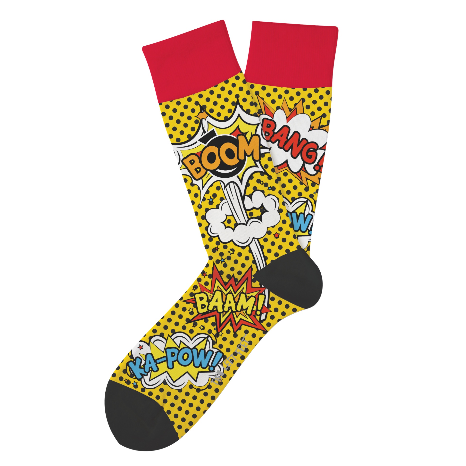 slide 1 of 1, Two Left Feet Comicon Small Feet Socks, 1 pair