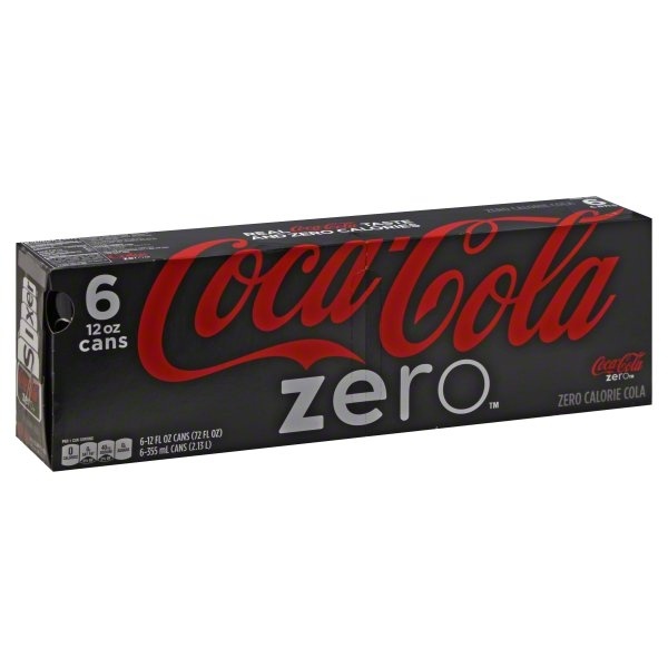 slide 1 of 1, Coca-Cola Zero - 6 ct; 12 fl oz, 6 ct; 12 fl oz