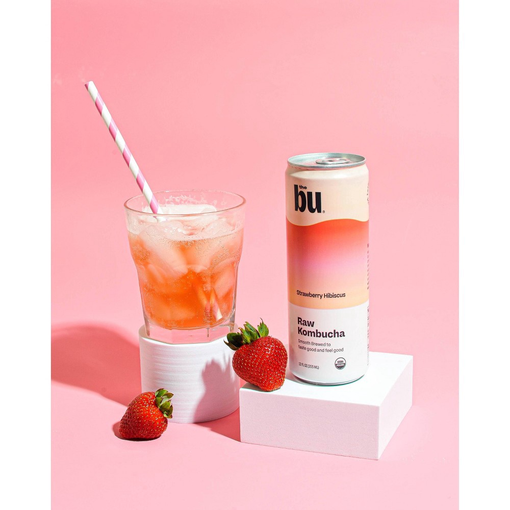 slide 4 of 5, The Bu Strawberry Raw Kombucha - 12 fl oz, 1 ct
