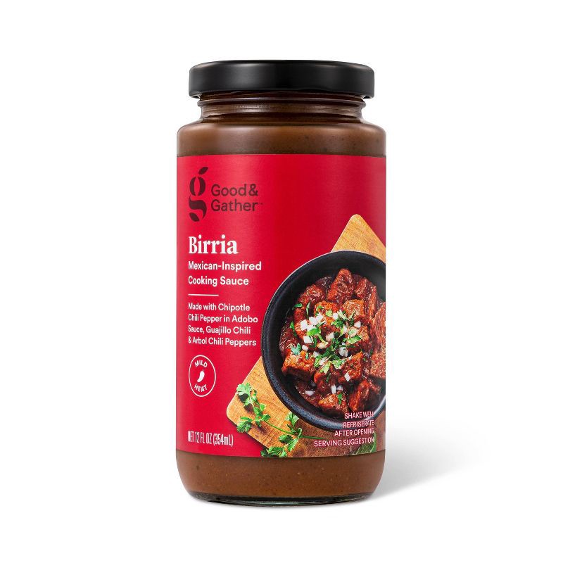 slide 1 of 3, Mexican-Inspired Birria Cooking Sauce - 12oz - Good & Gather™, 12 oz