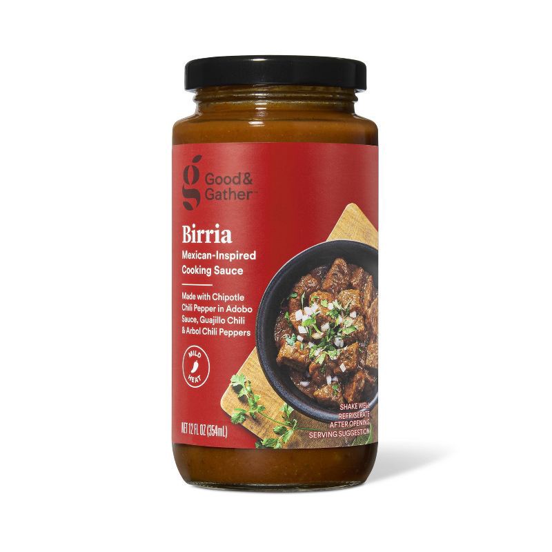 slide 1 of 5, Mexican-Inspired Birria Cooking Sauce - 12oz - Good & Gather™, 12 oz