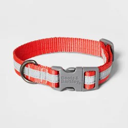 Reflective Dog Adjustable Collar - XS - Tomato Red - Boots & Barkley™