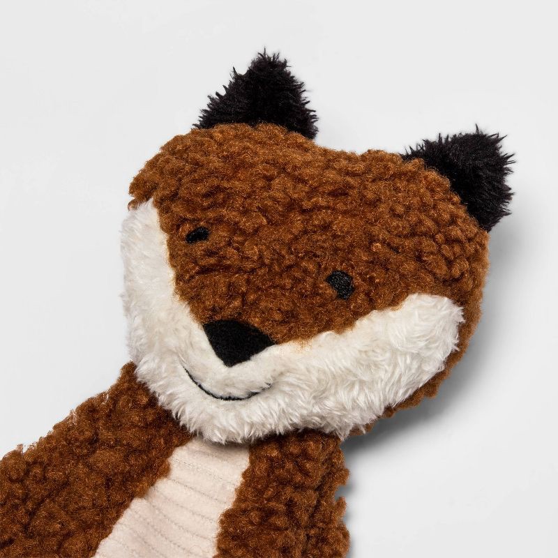 slide 2 of 4, Skinny Crinkle Fox Plush Dog Toy - M - Boots & Barkley™, 1 ct