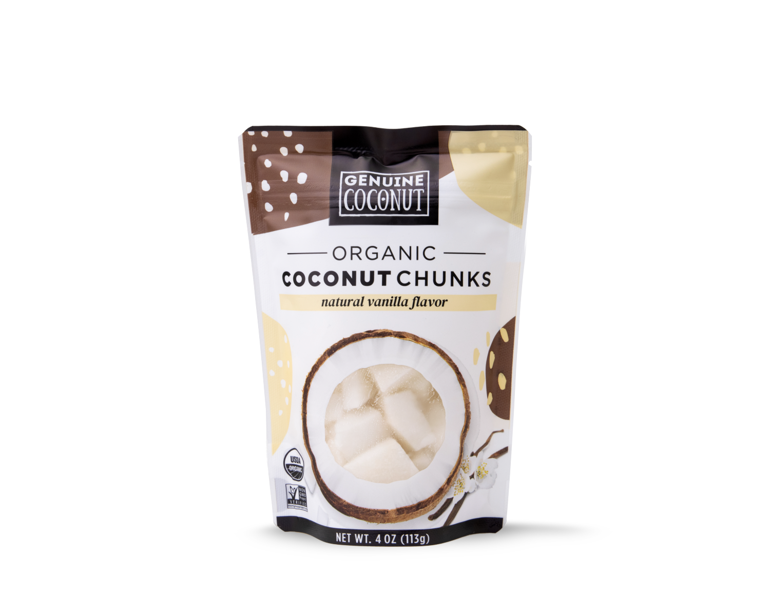 slide 1 of 1, Genuine Coconut Organic Natural Vanilla Flavor Coconut Chunks - 4 oz, 4 oz