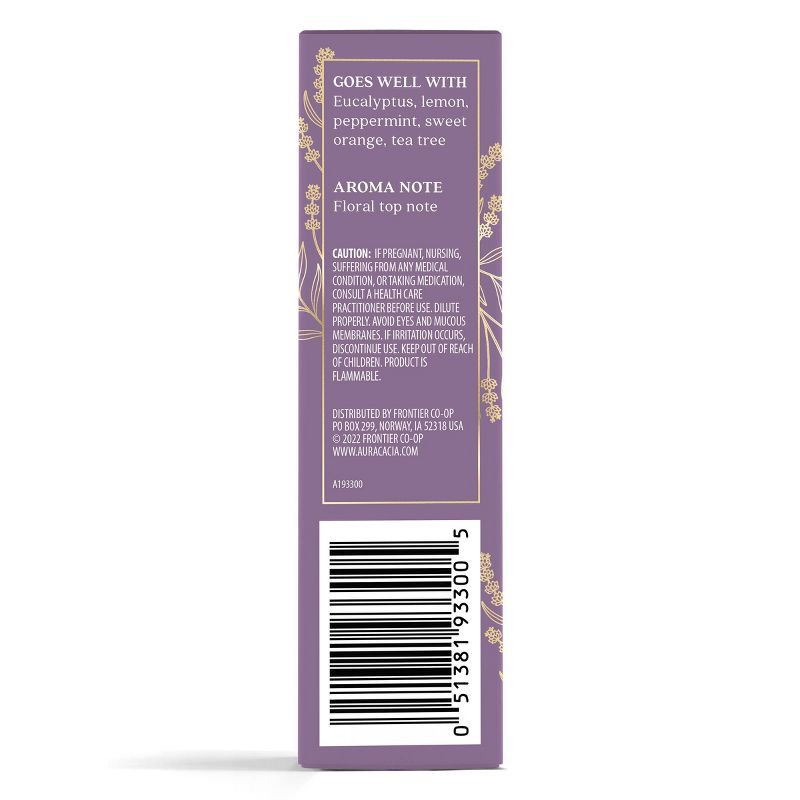 slide 4 of 8, Lavender Essential Oil Single - Aura Cacia: Pure Aromatherapy, Relaxing Floral Scent, GC/MS Tested, 1 ct