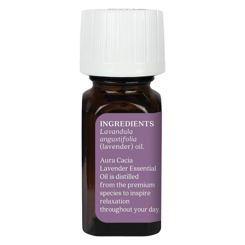 slide 6 of 8, Lavender Essential Oil Single - Aura Cacia: Pure Aromatherapy, Relaxing Floral Scent, GC/MS Tested, 1 ct