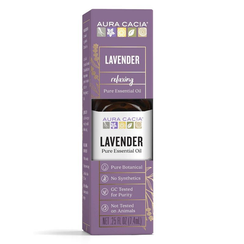 slide 1 of 8, Lavender Essential Oil Single - Aura Cacia, 1 ct