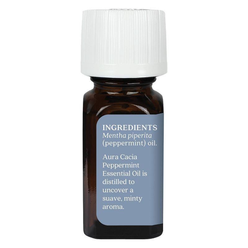 slide 6 of 8, Peppermint Essential Oil Single - Aura Cacia: Pure Aromatherapy, No Animal Testing, 0.25oz, 0.25 oz