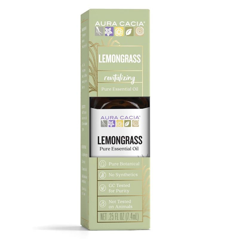 slide 1 of 1, Lemongrass Essential Oil Single - Aura Cacia, 1 ct