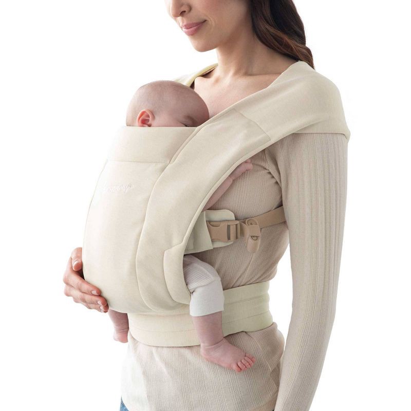 slide 2 of 8, Ergobaby Embrace Cozy Knit Newborn Carrier - Cream, 1 ct