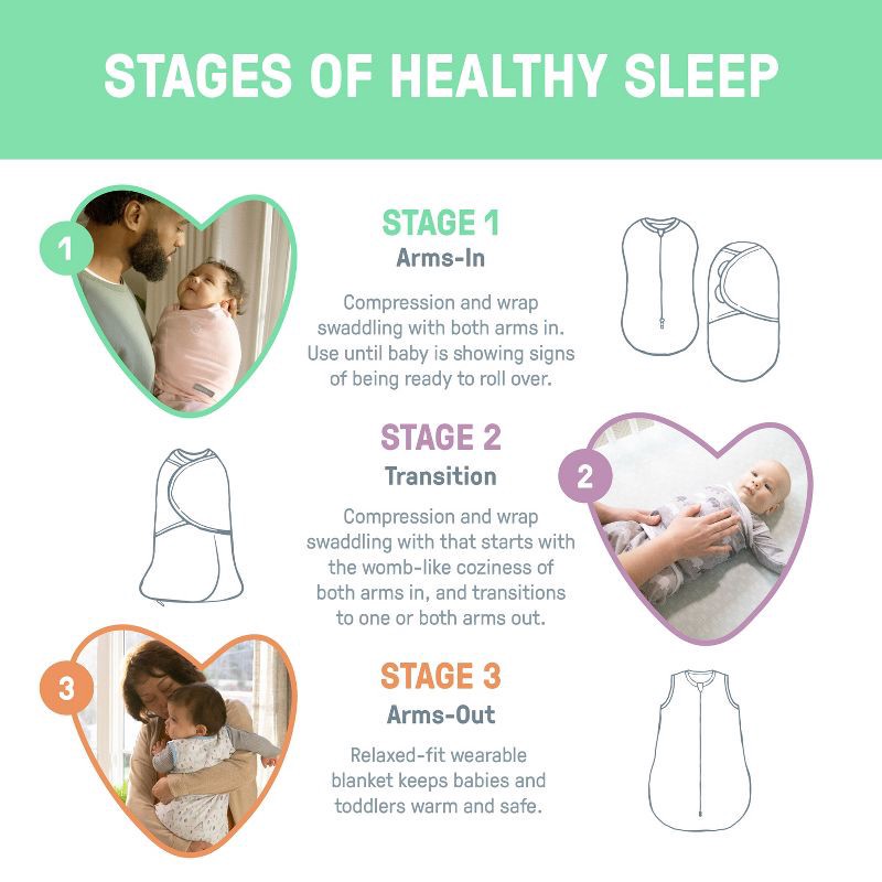 slide 7 of 12, SwaddleMe by Ingenuity Comfort Pack Baby Elephant Baby Swaddle Wrap - S - 0-3 Months - 3pk, 3 ct