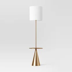 67.75"x17" Modern Floor Lamp with Table Brass (Includes LED Light Bulb) - Threshold™