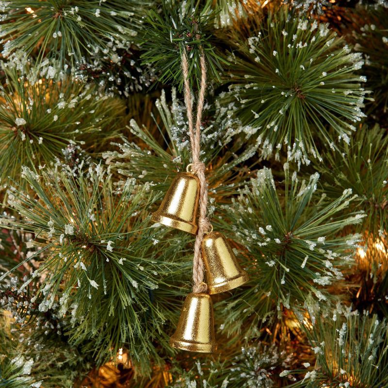 slide 2 of 3, 7" Cluster Bell Christmas Tree Ornament Gold - Wondershop™, 1 ct
