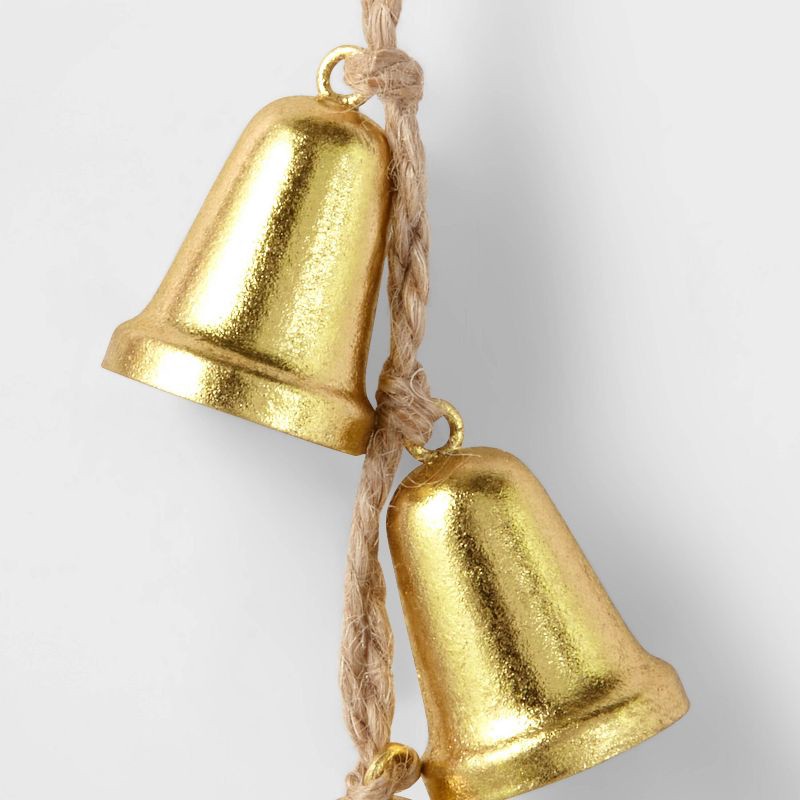 slide 3 of 3, 7" Cluster Bell Christmas Tree Ornament Gold - Wondershop™, 1 ct