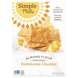 Simple Mills Almond Flour Farmhouse Cheddar Crackers 4.25 oz