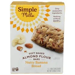Simple Mills Soft Baked Almond Flour Nutty Banana Bread Bars 5 - 1.19 oz Bars