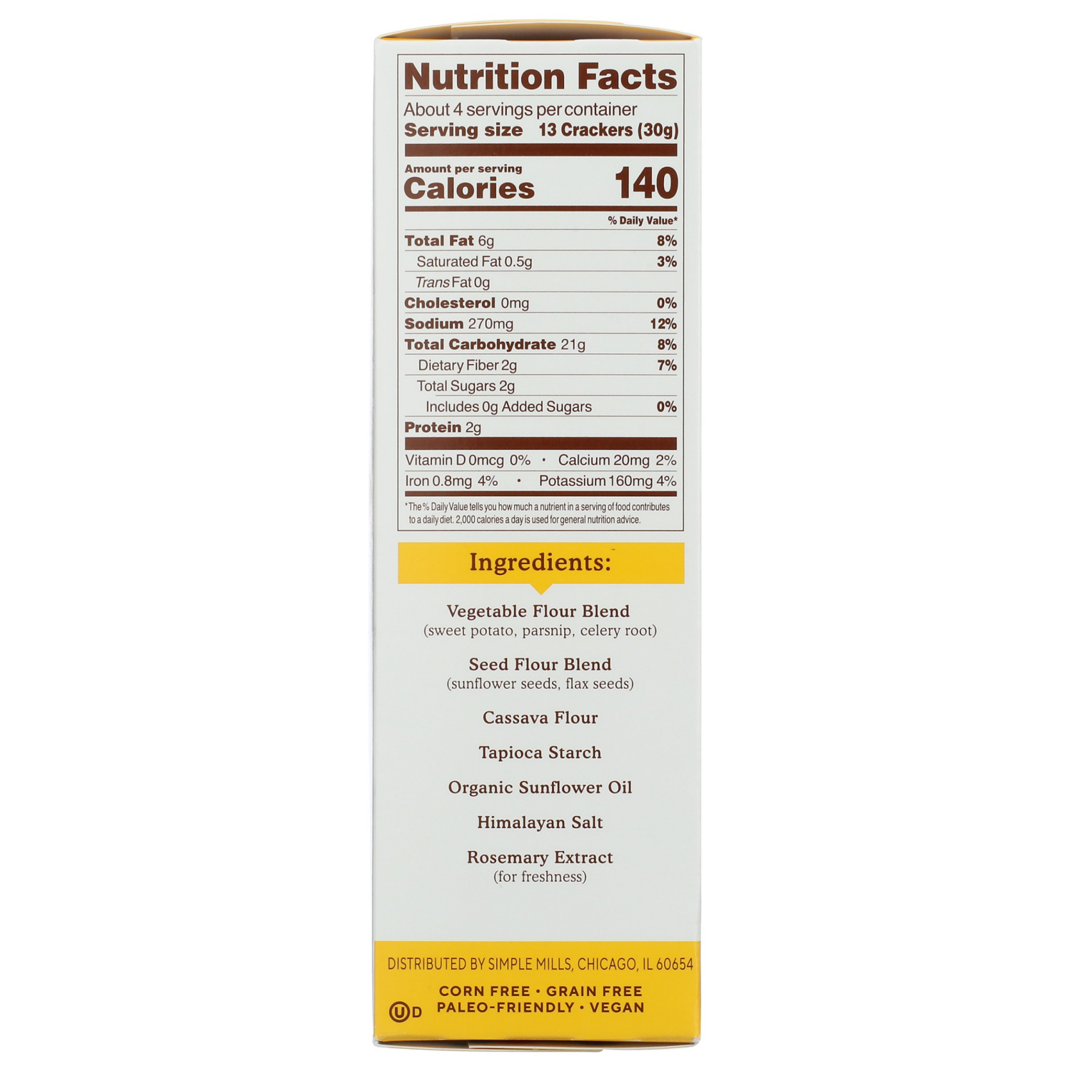 slide 4 of 4, Simple Mills Pita Hmlyn Salt, 4.25 oz