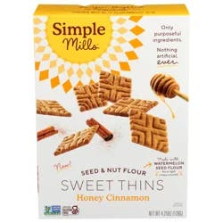 Simple Mills Seed & Nut Flour Honey Cinnamon Sweet Thins - 4.25 oz