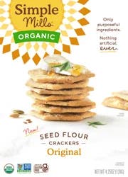 Simple Mills Organic Seed Flour Original Crackers 4.25 oz