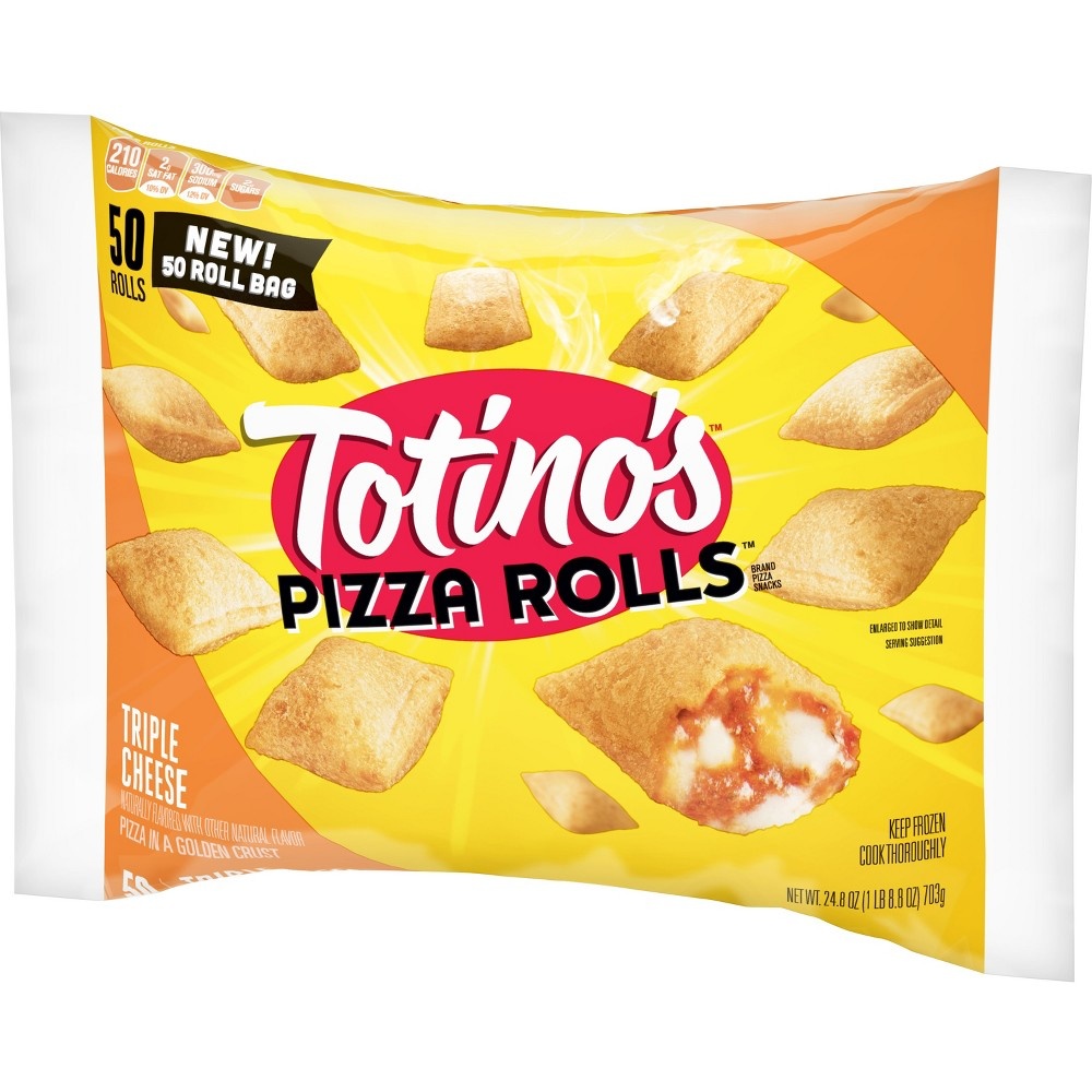 slide 2 of 3, Totino's Triple Cheese Pizza Rolls Pizza Snacks, 50 ct